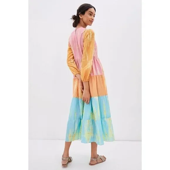 NWT ANTHROPOLOGIE Sz XXSP LUKJANA MAXI DRESS BY KAVITA BHARTIA